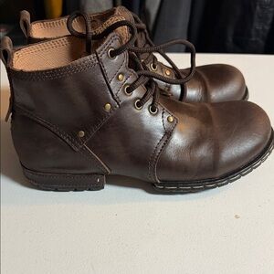 Osstone Moto Boots Brown Leather Size 8